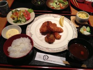 今期最後？カキフライランチ