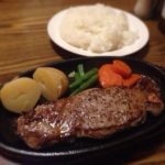 980円サーロイン鉄板ステーキ